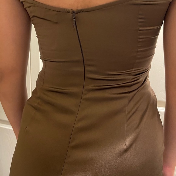 Vintage Satin Badgley Mischka Satin Gown - Picture 4 of 11